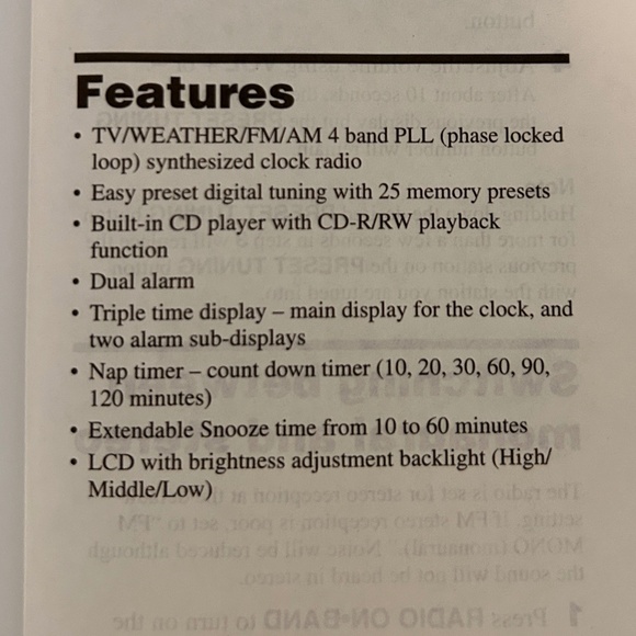 Vintage SONY Dream Machine ICF-CD855V - Picture 11 of 11